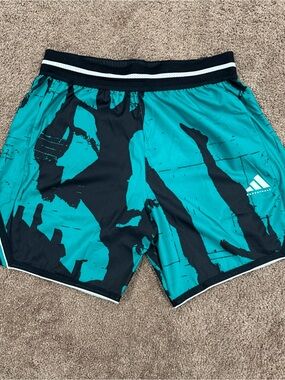 adidas Crazy Lite Graphic Shorts Mens Green Casual Athletic Bottoms JI7565